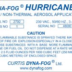 Cummins Label - Dyna-Fog Hurricane label